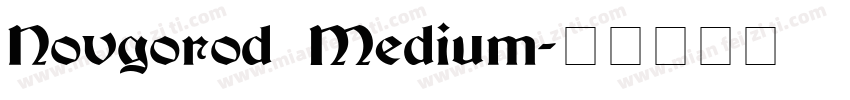 Novgorod Medium字体转换